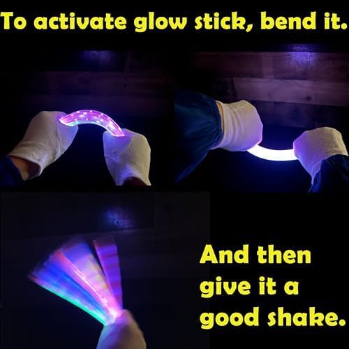 GiftExpress Glow Sticks 150Pk - 8" Assorted Neon Color Glow In The Dark Glowsticks - Bulk Light Up Party Accessories to Make Necklaces, Bracelets, Decorations for Party Favor - Bright