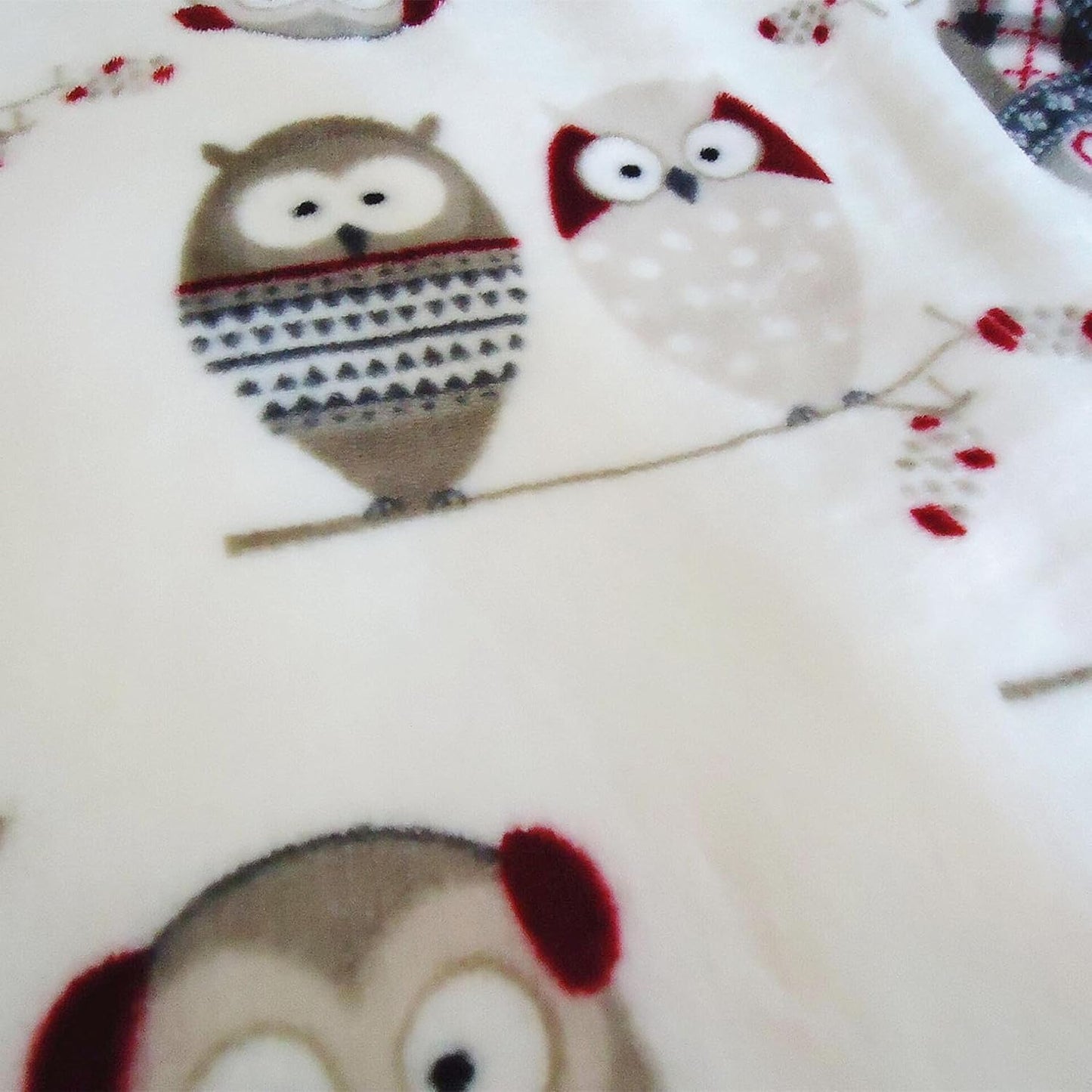 UKELER Owl Sherpa Fleece Blanket Queen Size 80''×90''- Ultra Soft Cozy Flannel Blanket for Bed/Couch/Sofa/Office/Camping, Great Gift for Women's Day,Mother's Day,Father's Day,Thanksgiving,Christmas