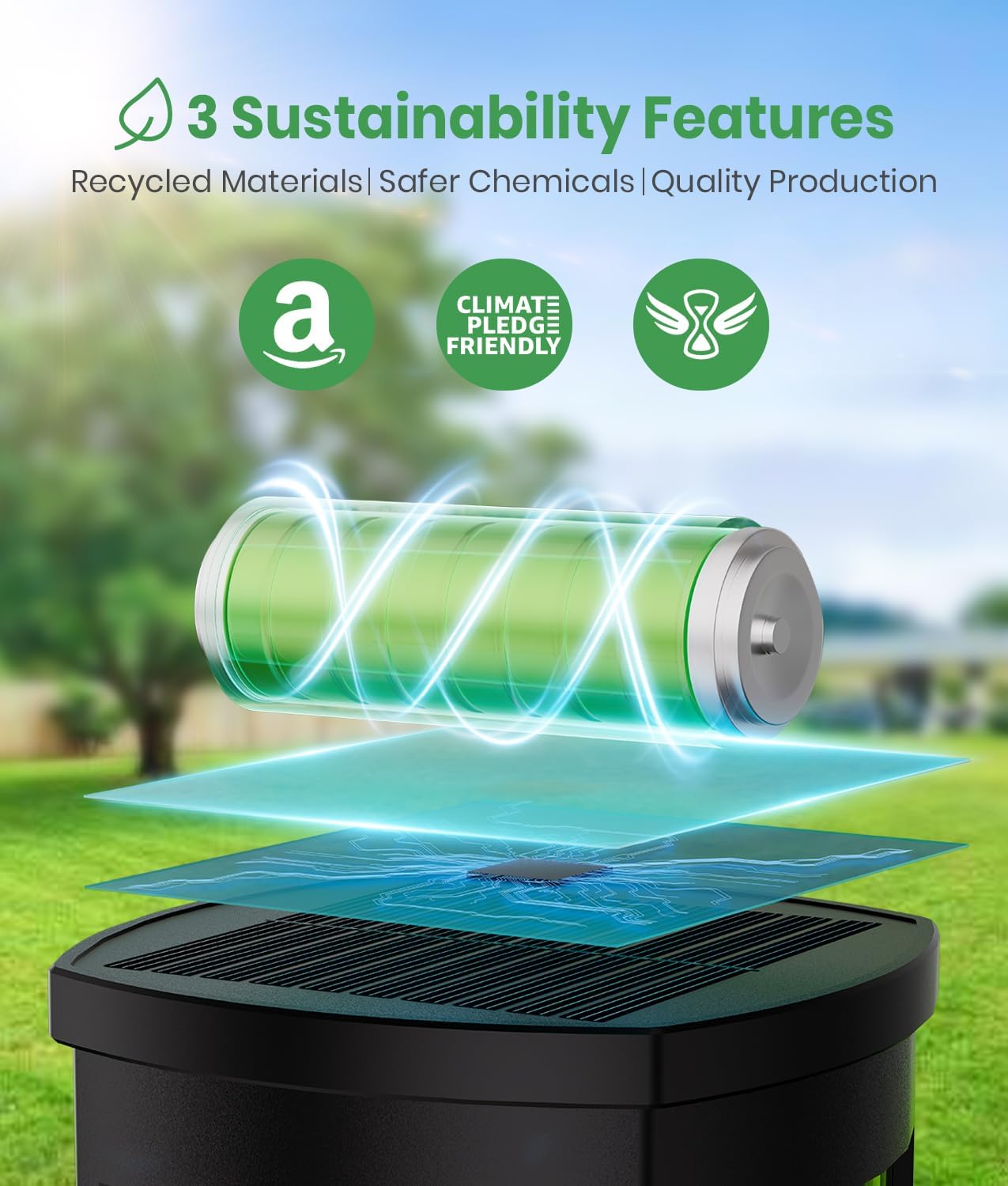Solar Pathway Lights Outdoor,IP65 Waterproof Auto On/Off Solar Garden Lights Solar Powered Landscape Lighting for Yard Patio Walkway (4)