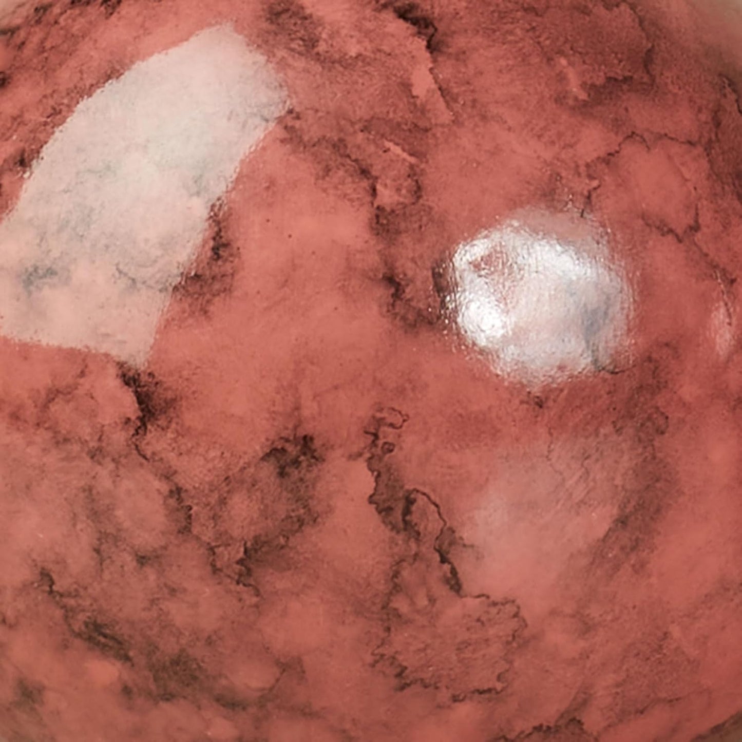 Cambria Cinnabar Marbled Orbs Sphere Balls 4 inches Diameter for Centerpiece Bowl and Tray Displays Set of Three Orbs Only
