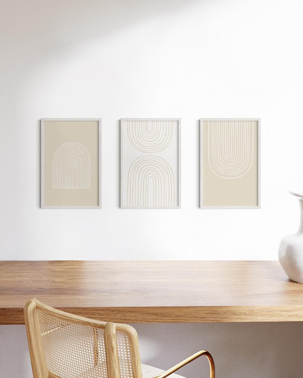 HAUS AND HUES Standalone White Oak Frame Set of 3-11x17