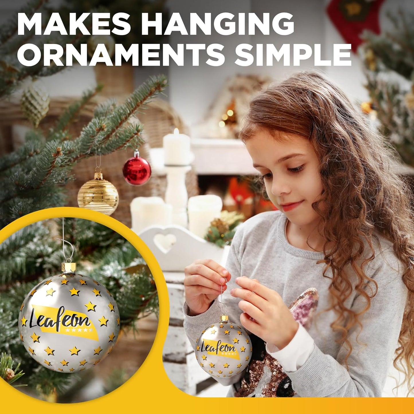 Leafeon 300 Pack Christmas Ornament Hooks for Christmas Tree Decoration β The Best Holiday Ornament Hangers