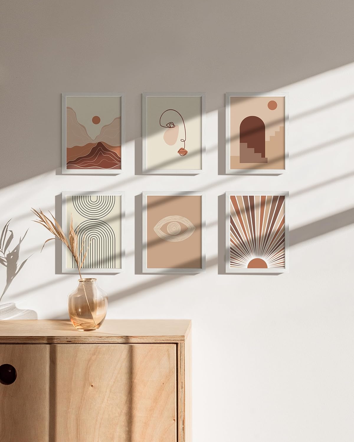 HAUS AND HUES 6x8 White Oak Wooden Picture Frame - Set of 25 6x8 Poster Frame - Premium Oak, Vertical Hang, Shatterproof Plexiglass - Ideal for Home, Room, Office (6x8-inch, White, Set of 25)