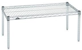 Omega Products Corporation 24" Deep x 36" Wide x 14" High Chrome Stationary Dunnage Rack