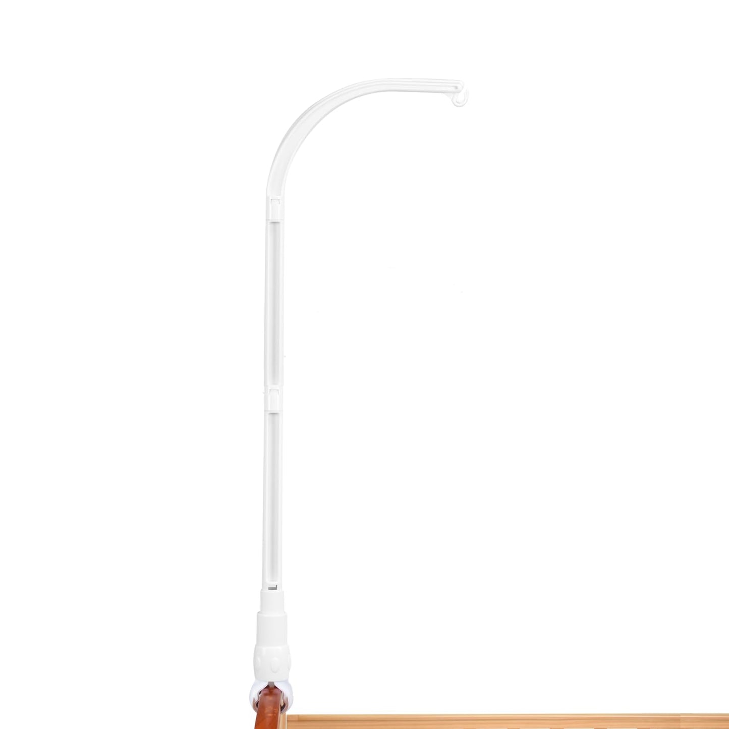 HLEEDEUO 32 inches Crib Mobile Arm Adjustable Height Mobile Holder Arm with Baby Mobile Clamp, Bassinet Mobile Attachment & Crib Arm Attachment Clamp - DIY Mobile Arm Hanger for Bassinet & Crib