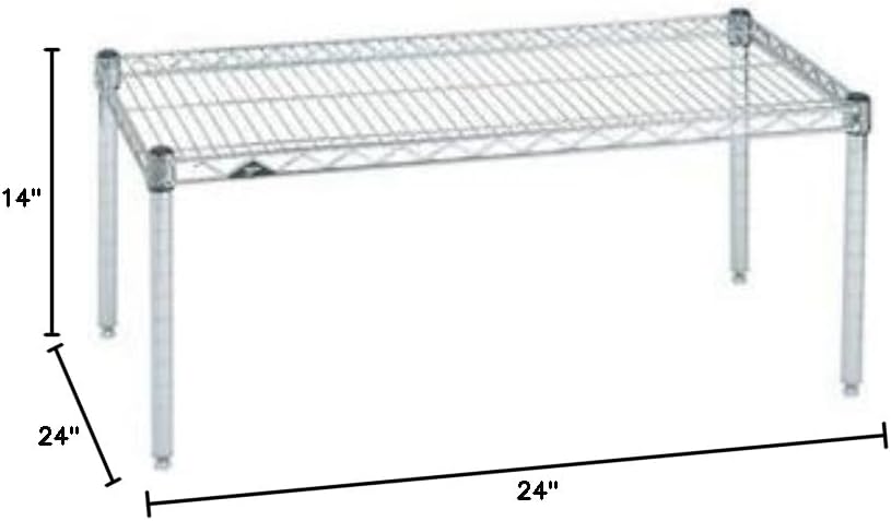 Omega Products Corporation 24" Deep x 24" Wide x 14" High Chrome Stationary Dunnage Rack