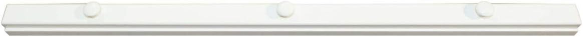 RRD Amish Made Wooden Quilt Rack Wall Mount - Rustic Tapestry Hangers for Rugs, Tapestries & Quilts - Maple Wood, White Paint, 42' Long