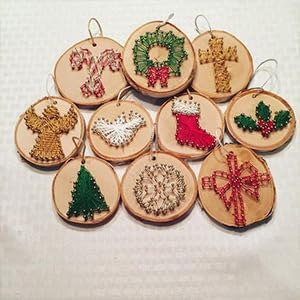 60 Pcs Wood Slices for Crafts, 1.7"-2.1" Pre-Drilled Holes Wood Rounds, 66 FET Twine String, Wooden Circles for Crafts Burning Painting DIY Crafts Christmas Wedding Party Wedding Decor Party