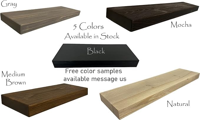 Joel's Antiques - 48 Inch Wooden Floating Shelves for Wall - 48x12x2 in - Made of Natural Wood - Long Heavy Duty Rustic Wall Shelves for Bedroom - Perfect for Living Room, Kitchen - Natural