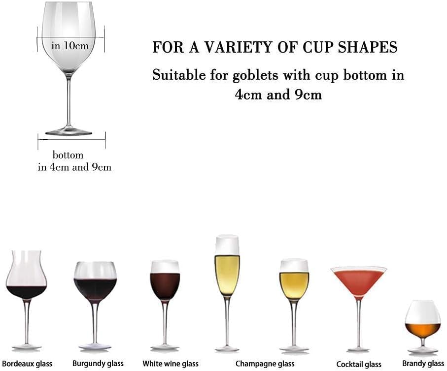 Wine Glass Rack - Under Cabinet Stemware Wine Glass Holder Glasses Storage Hanger 2 Pack Metal Organizer for Bar Kitchen 5 Rows Black