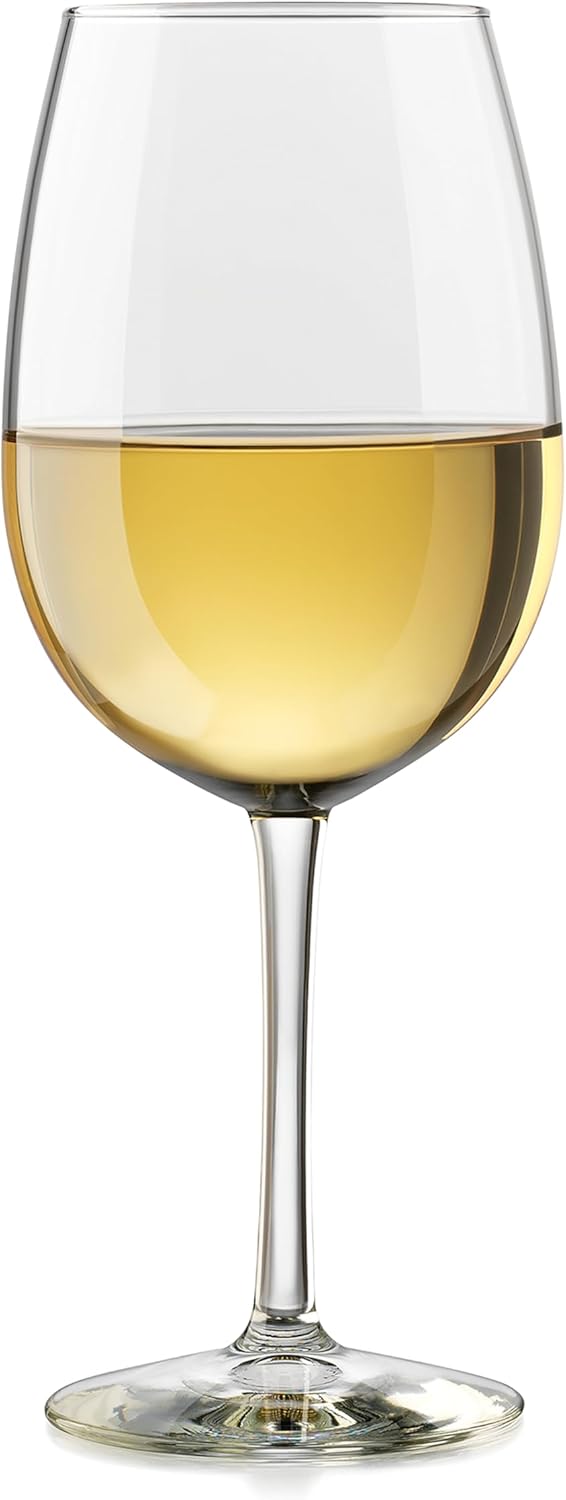 Libbey 7504 Vina Tall Wine Glasses Set, All Purpose Red and White Wine Glasses Set of 12, Professional Grade Glass Wine Glasses for Gatherings, Events