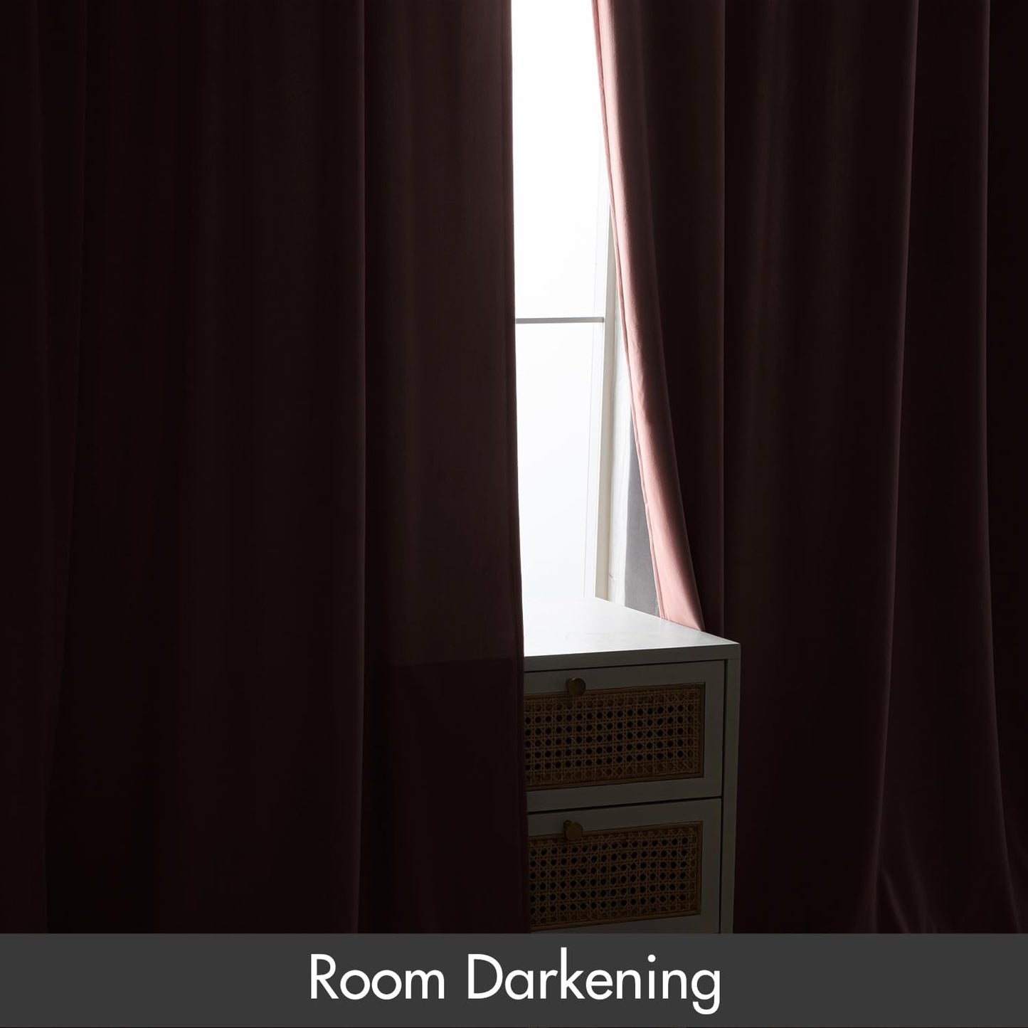 MIULEE Baby Pink Velvet Curtains Thermal Insulated Blackout Curtain Drapes for Bedroom Living Room Darkening 90 Inches Long Curtains Panels Rod Pocket Set of 2