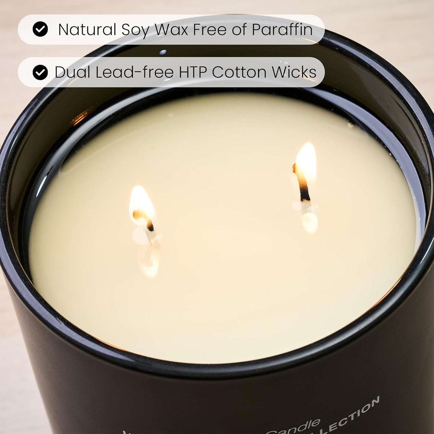 M&SENSE Natural Soy Candle| Rose & Lychee | 16.6 oz, 95H Burn | Minimalist Scented Candle for Relaxation, Gifting, Home Décor | for Bedroom, Office, Party Large