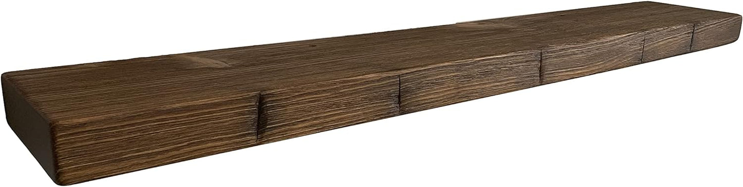 joelsantiques 48 Inch Wooden Floating Shelves for Wall - 48x9x2 in - Made of Natural Wood - Long Heavy Duty Rustic Wall Shelves for Bedroom - Perfect for Living Room, Kitchen - Medium Brown
