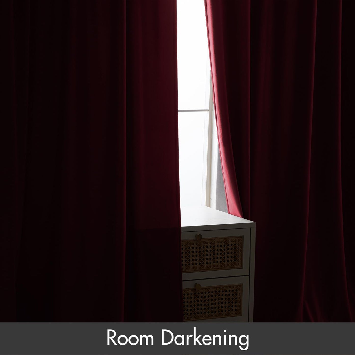 MIULEE Berry Velvet Curtains Thermal Insulated Blackout Curtain Drapes for Bedroom Living Room Darkening 96 Inches Long Curtains Panels Rod Pocket Set of 2