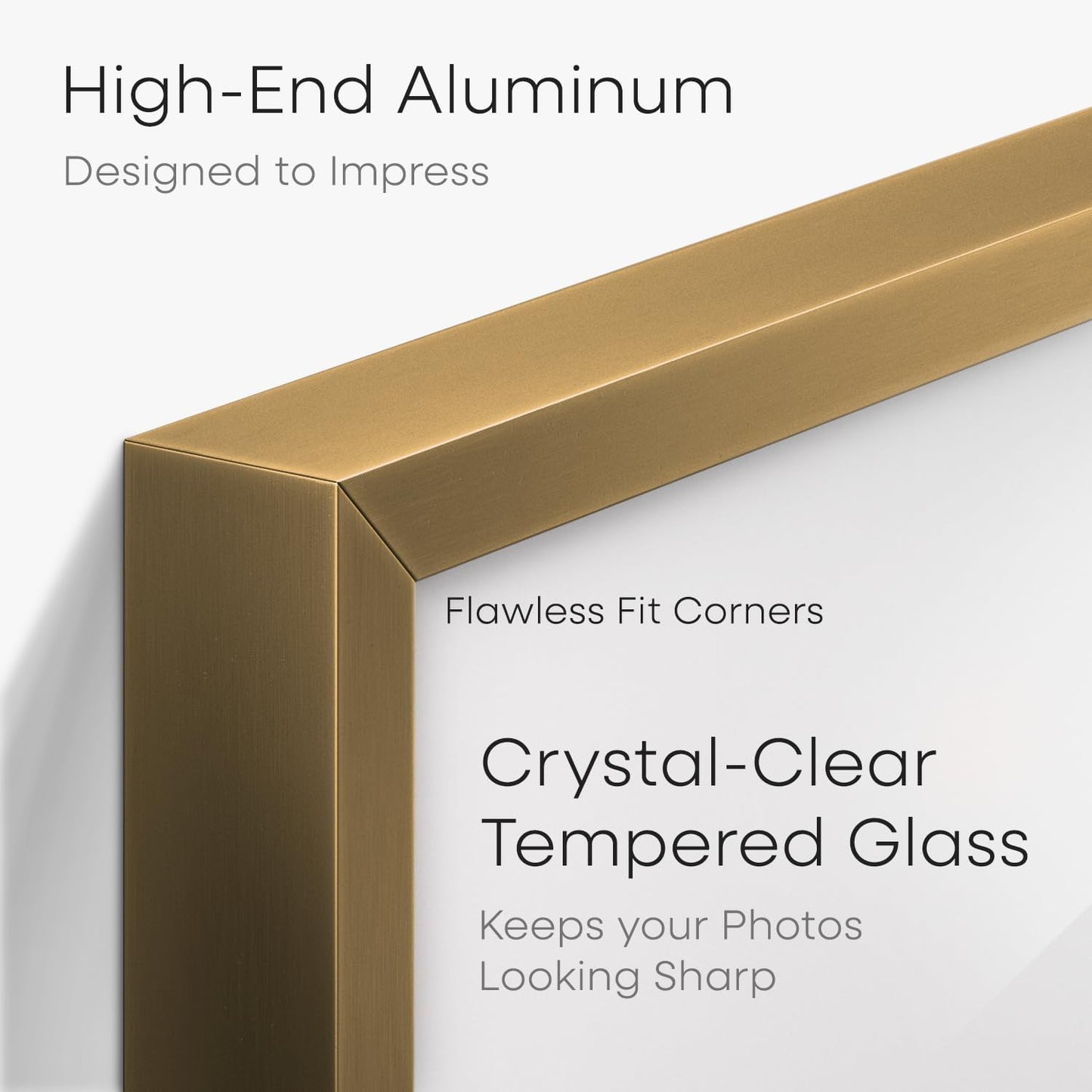 Homeforia 12x12 Picture Frame Bronze, High End Metal 12 x 12 Square Poster Frame with Mat 10 x 10 Photo, 12x12 Brass Frame Matted to 10x10 Print, 12by12 Thin Frames, Tempered Glass, Wall Kit, Set of 1