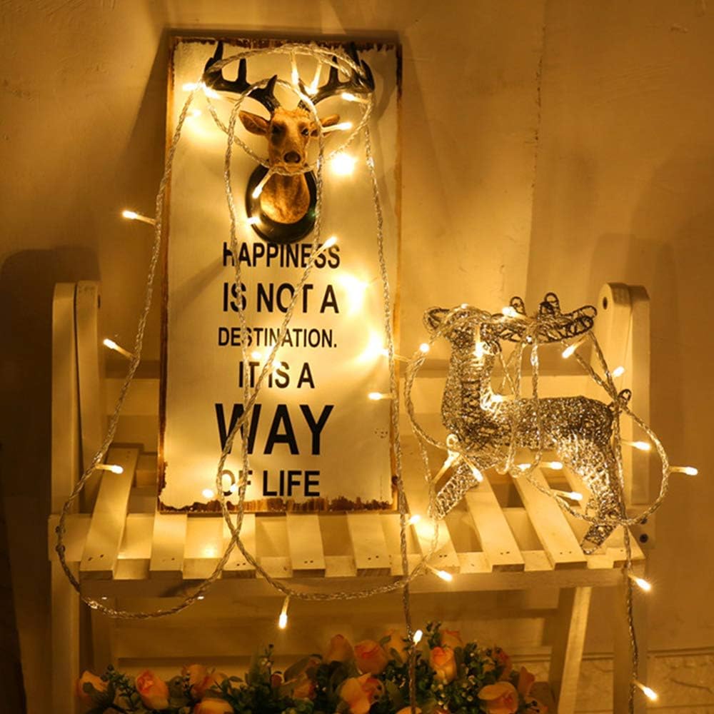 98FT 200 LEDs String Lights Waterproof Fairy Lights 8 Modes with Memory 30V UL Certified Power Supply for Home, Garden, Wedding, Party, Christmas Decoration Indoor Outdoor (Warm White)