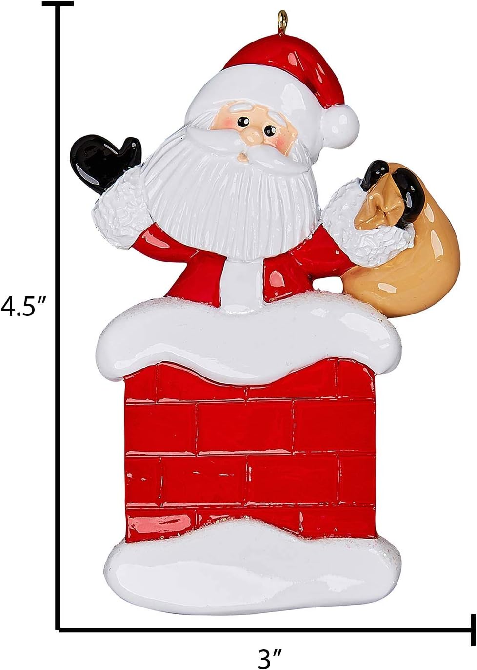 Personalized Christmas Ornaments - Custom Santa Keepsake for 2024, Chimney Decoration for Christmas Tree