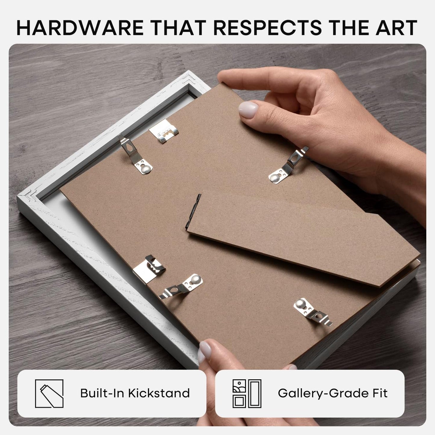 Homeforia 6x8 Picture Frame White, High End Oak 8x6 Wooden Frames with Mat 7x5 Print, 6 x 8 White Wood Frame Matted to 5 x 7 inch Photo, 6by8 Wall or Tabletop Frame, Tempered Glass, Wall Kit, Set of 1