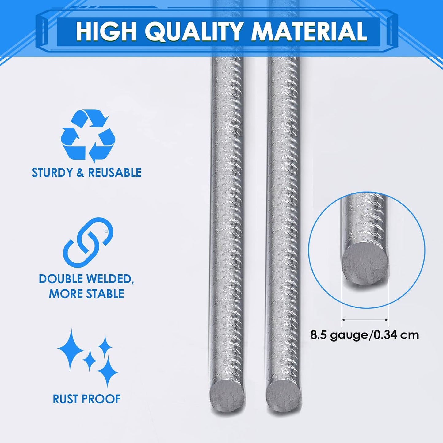 100 Pcs H Stakes for Yard Signs 24'' x 10'' Metal Heavy Duty H Frame Lawn Wire Stakes Weatherproof Metal Sign Holder Bulk for 4mm 5mm Corrugated Signs Board Guidepost Yard House Garden Decor