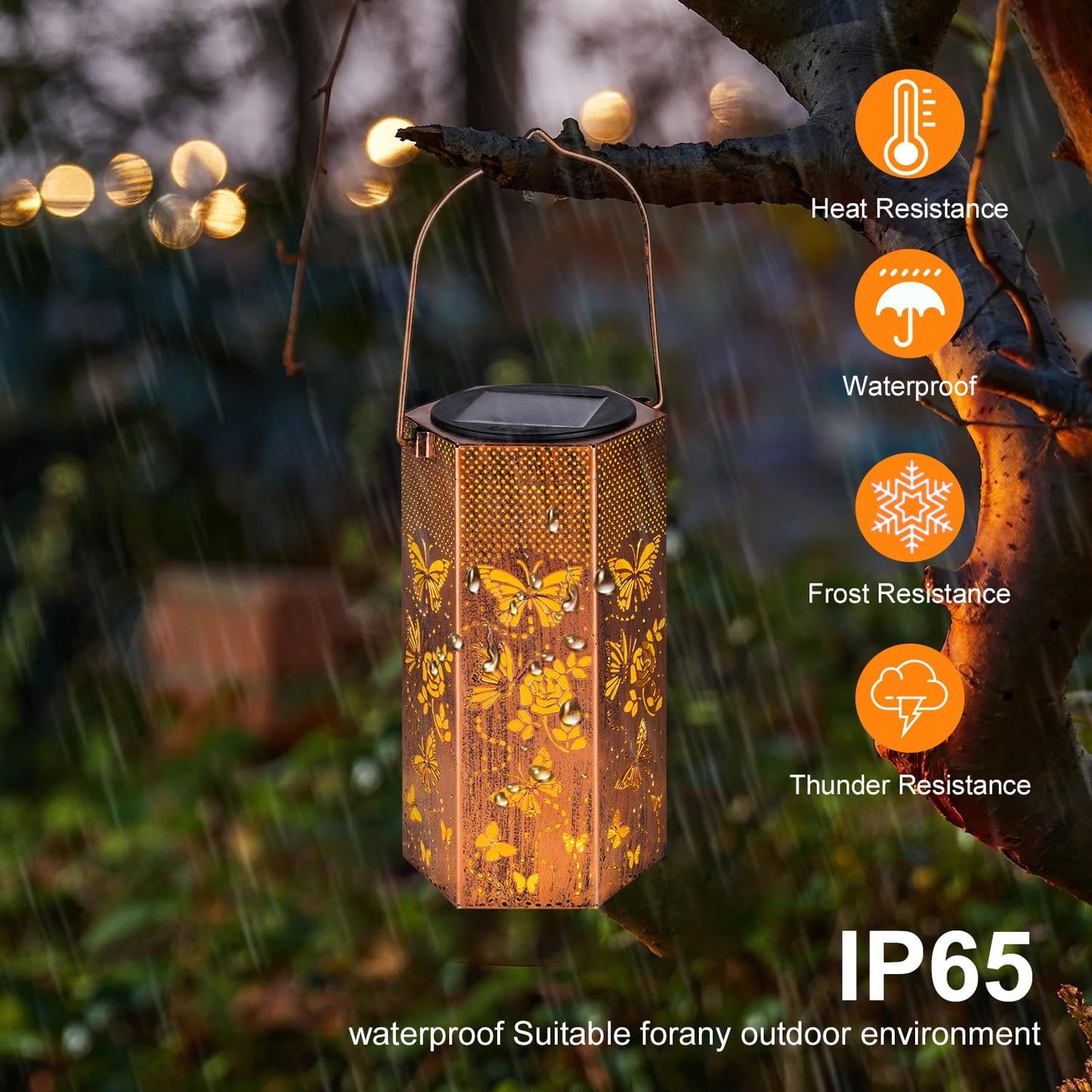 Birthday Gifts for Women Butterfly Solar Lights Outdoor - Butterflies Solar Lanterns Outdoor Waterproof Garden Decoration for Outside, Outdoor, Yard, Lawn