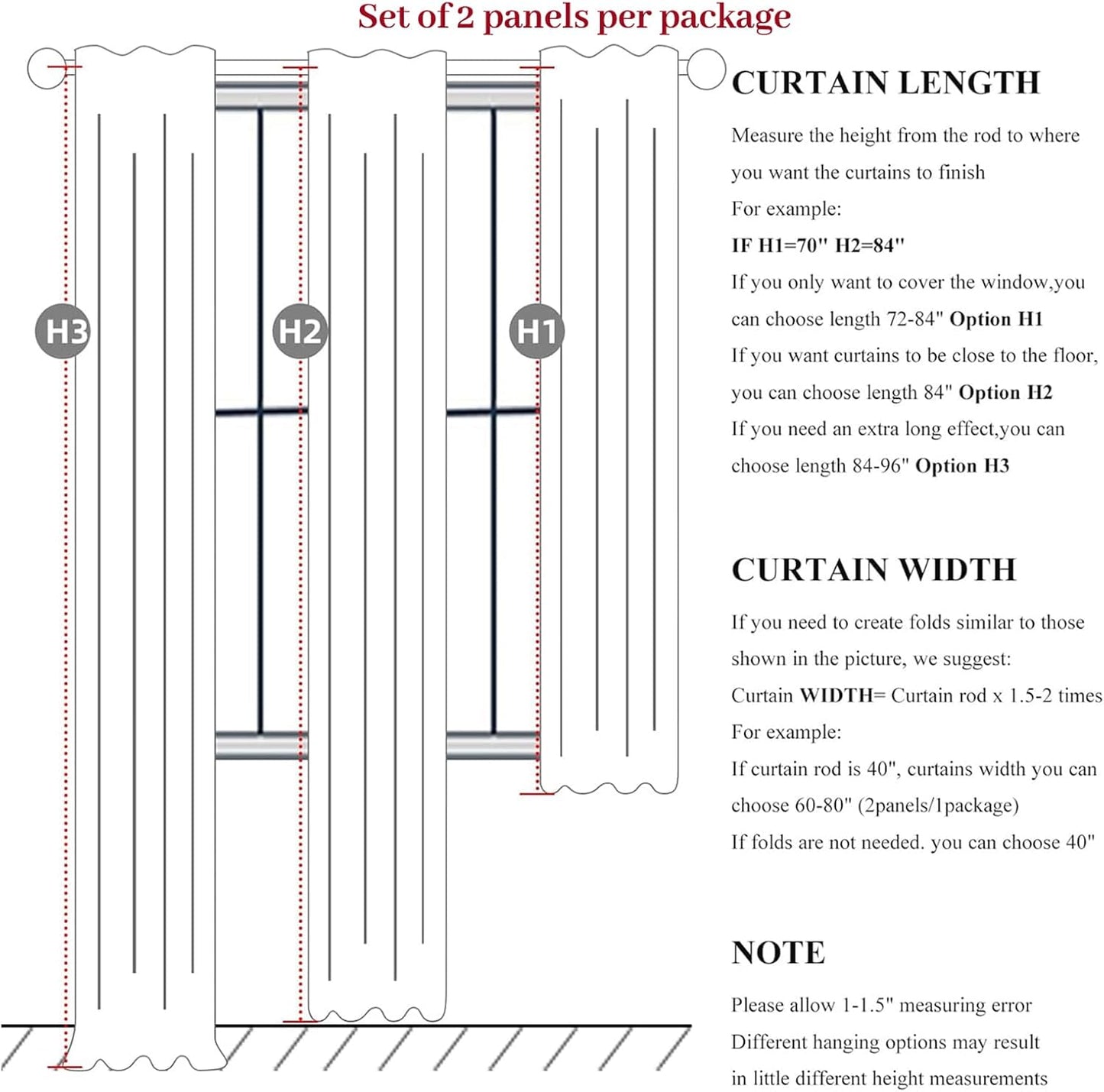 Curtains 70 Inch Length Wide Pinch Pleated Blackout for Sliding Glass Door, Farmhouse Natural Linen Thick Thermal for Summer Heat/Sound Noise Reducing Heavy Large Window Drapes (70"Wx102"Lx2Panels)