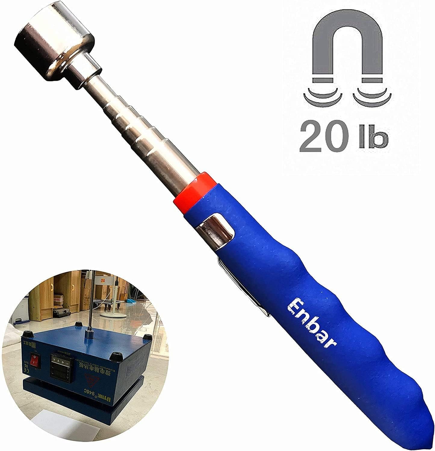 20lb Telescoping Magnetic Pick Up Tool Extendable 31" Telescopic Magnet Stick Useful for Hard-to-Reach,Sink Drains Mechanic Automotive Gifts for Men Women Husband Birthday Father's Day,(2PCS)