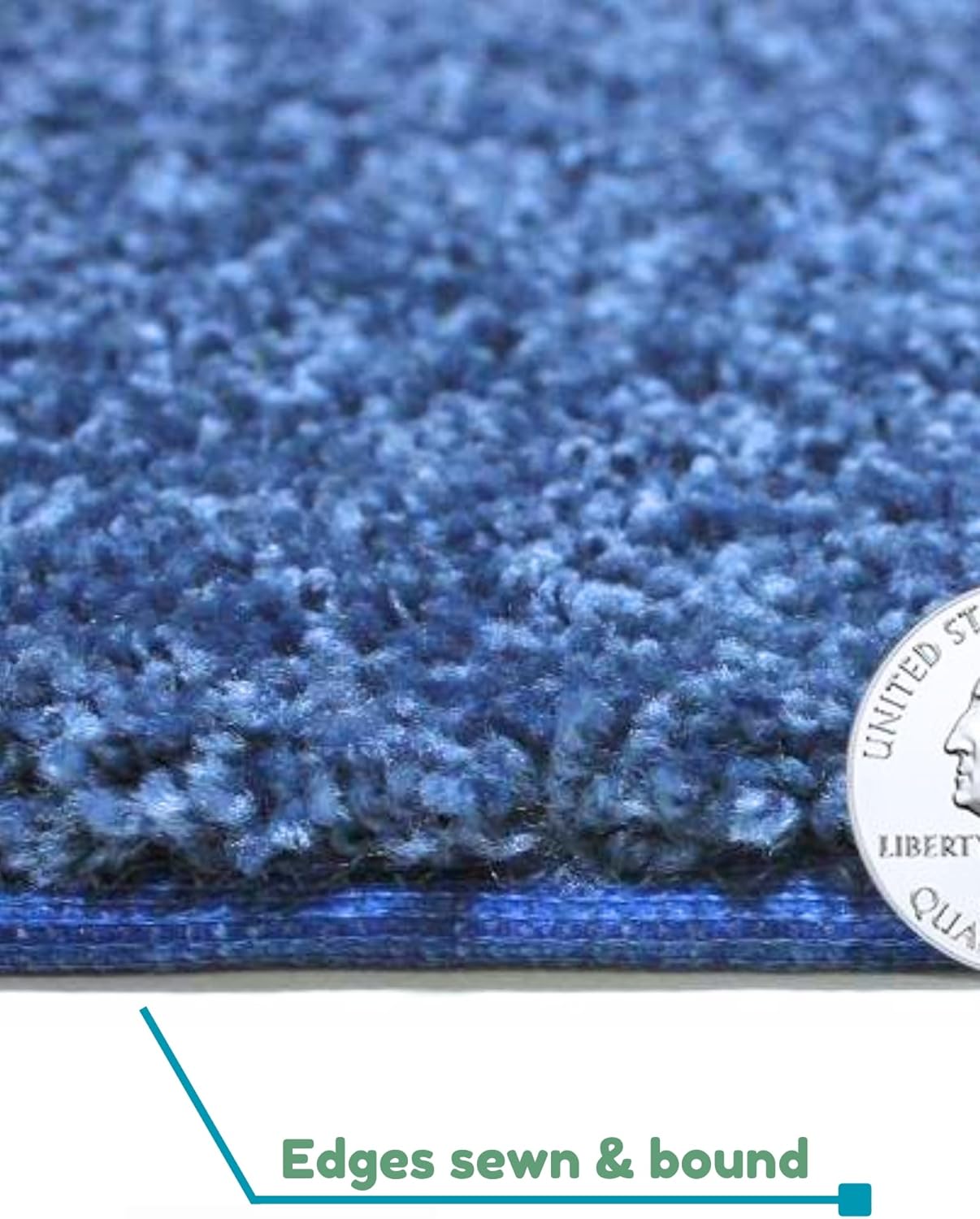 KOECKRITZ Soft and Colorful Kids Classroom Area Rugs (Passes Flammability Pill Test) Many Sizes and Bright Colors to Select from (4' x 4', Royal)