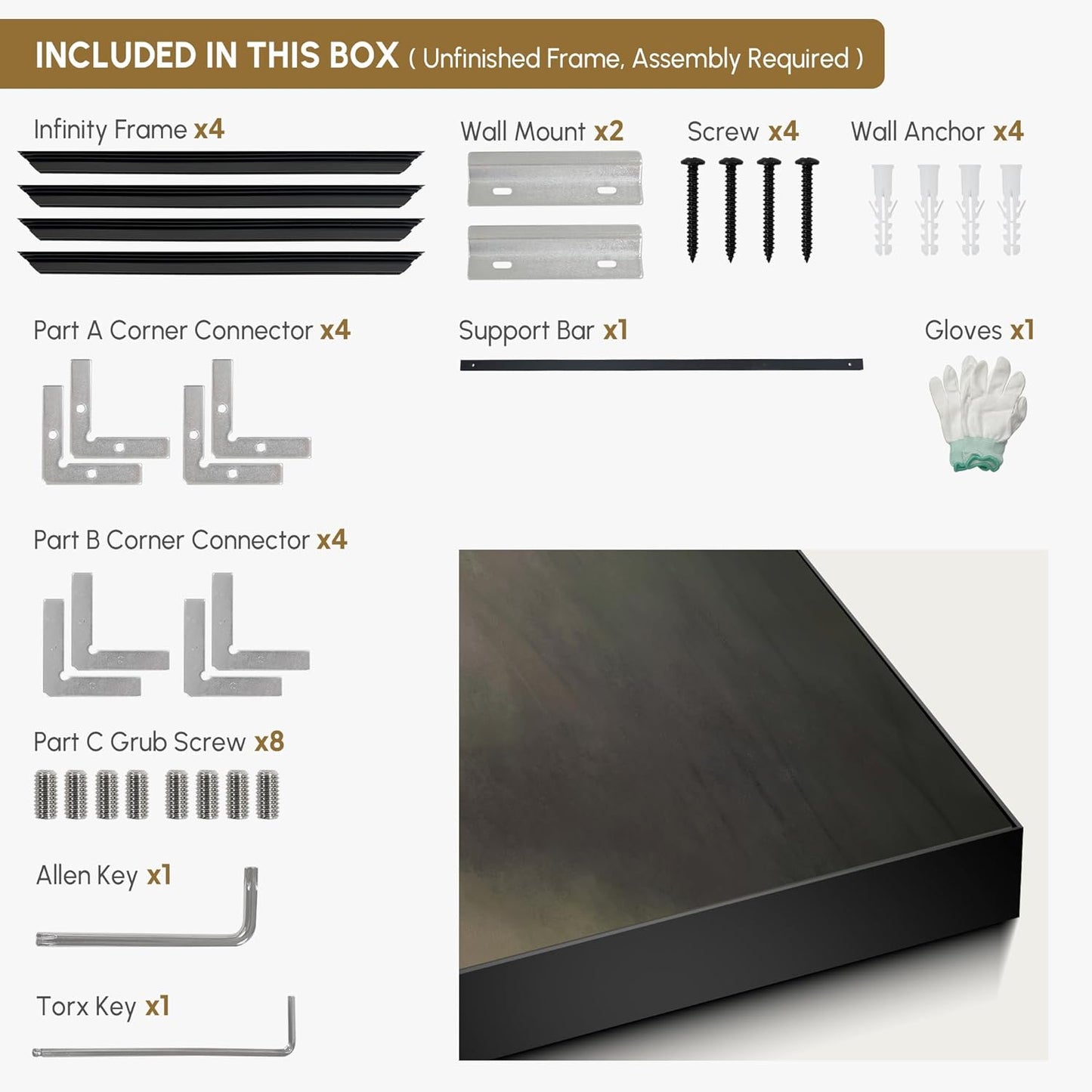 SIGNWIN 24"x46" Extra Large Framed Wall Art Muted Forest Path Soft Misty Woodland Scene Illustration for Home Living Room Bedroom Decor (Frame Assembly Required)