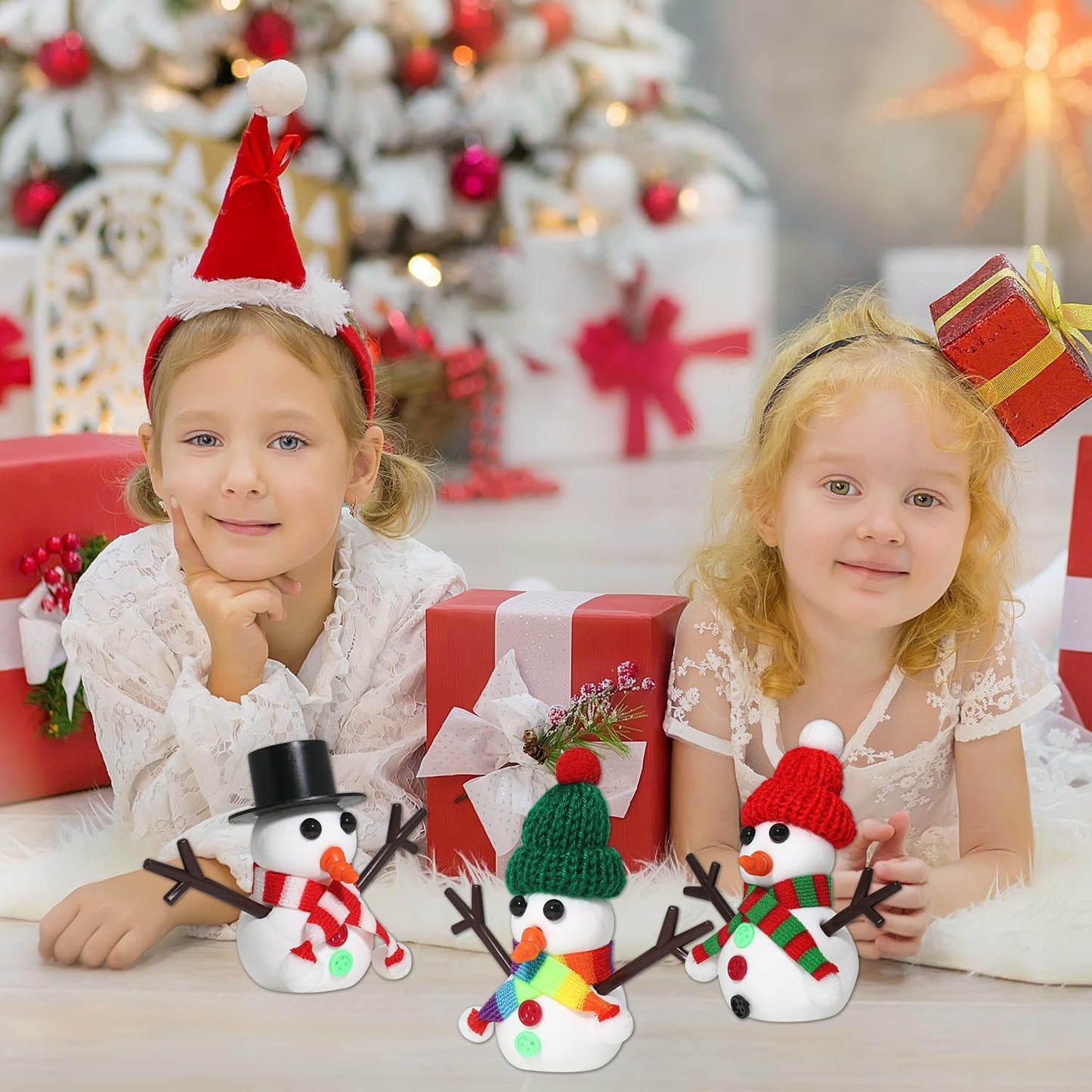 Build a Snowman Kit - Christmas Crafts, Modeling Clay DIY Kit, Creative Kids Air Dry Modeling Clay, Xmas Holiday Party Decor Gift