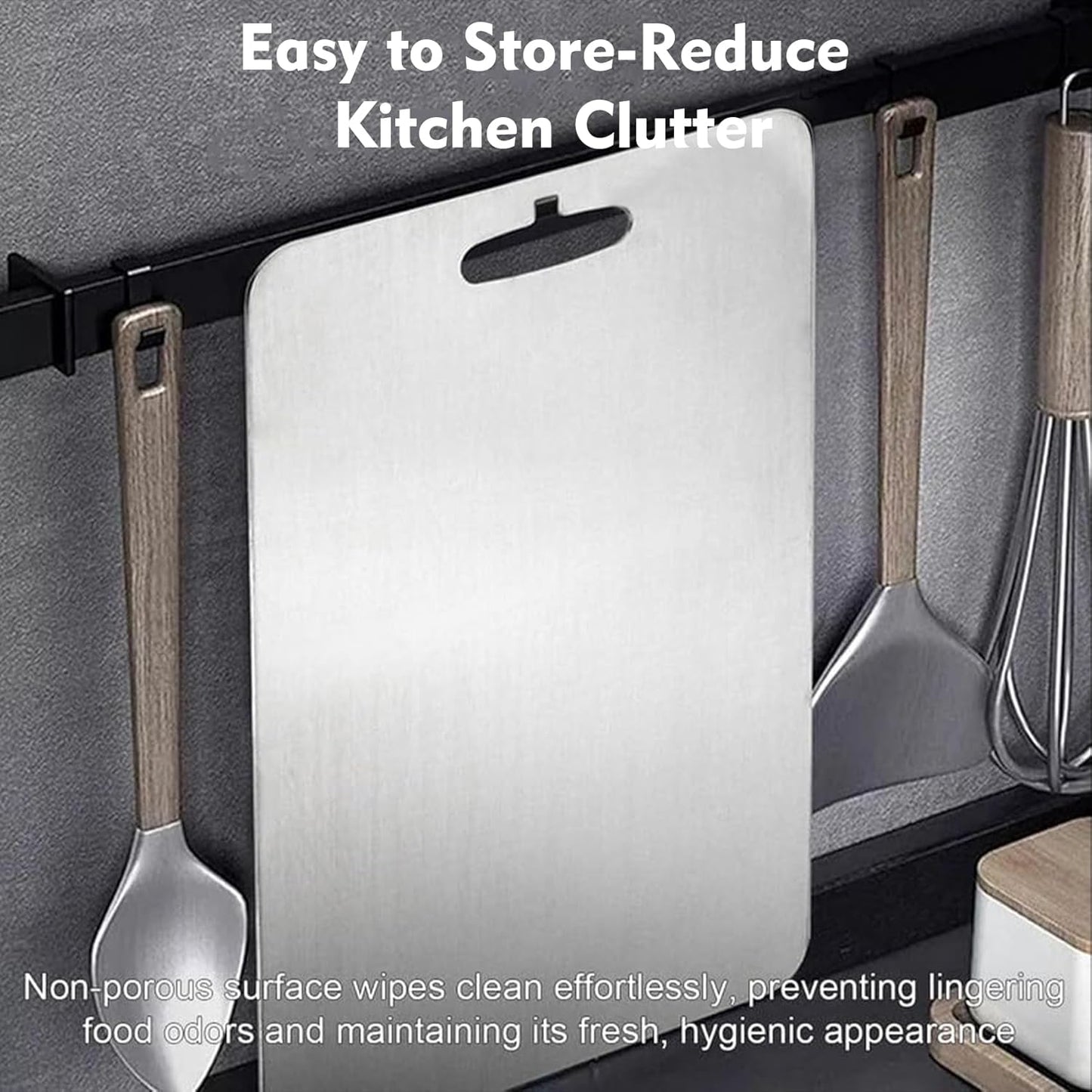 Titanium Cutting Board - 2 pack Titanium Cutting Boards for Kitchen,Double Sided Titanium Cutting Mat,Non Stick Chopping Board Easy to Clean（7.67 * 11.81in）
