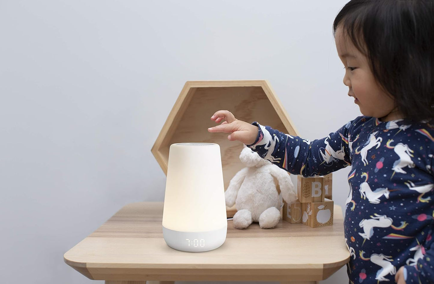 Hatch Rest+ 1st Gen Baby Sound Machine, Night Light, Time-to-Rise Plus Audio Monitor, White Noise Soother, Toddler Sleep Trainer, Kids Alarm Clock, Nightlight