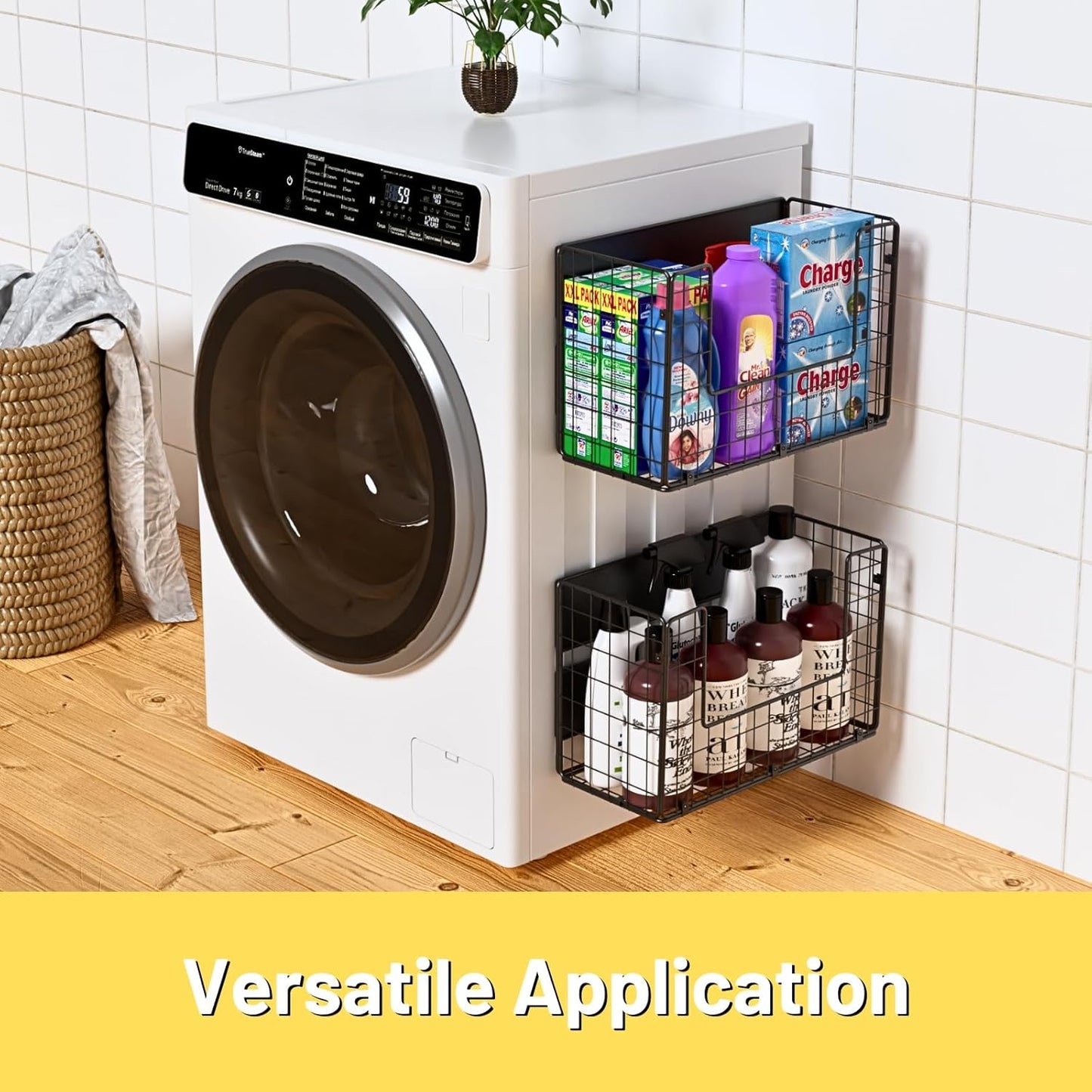 Magnetic Shelf for Fridge, Fruit Potato & Onion Storage Bins, Pantry Organizers & Storage, Large Container Magnetic Basket for Refrigerator, Kitchen Counter, Cabinet, Magnetic Fridge Organizer