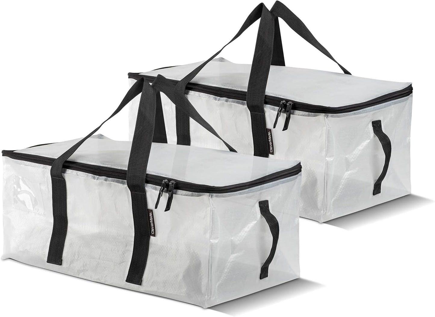 CleverMade Under Bed Storage Bag - Collapsible Storage for Shoes and Clothes Easy Use - Heavy Duty Utility Bag Home