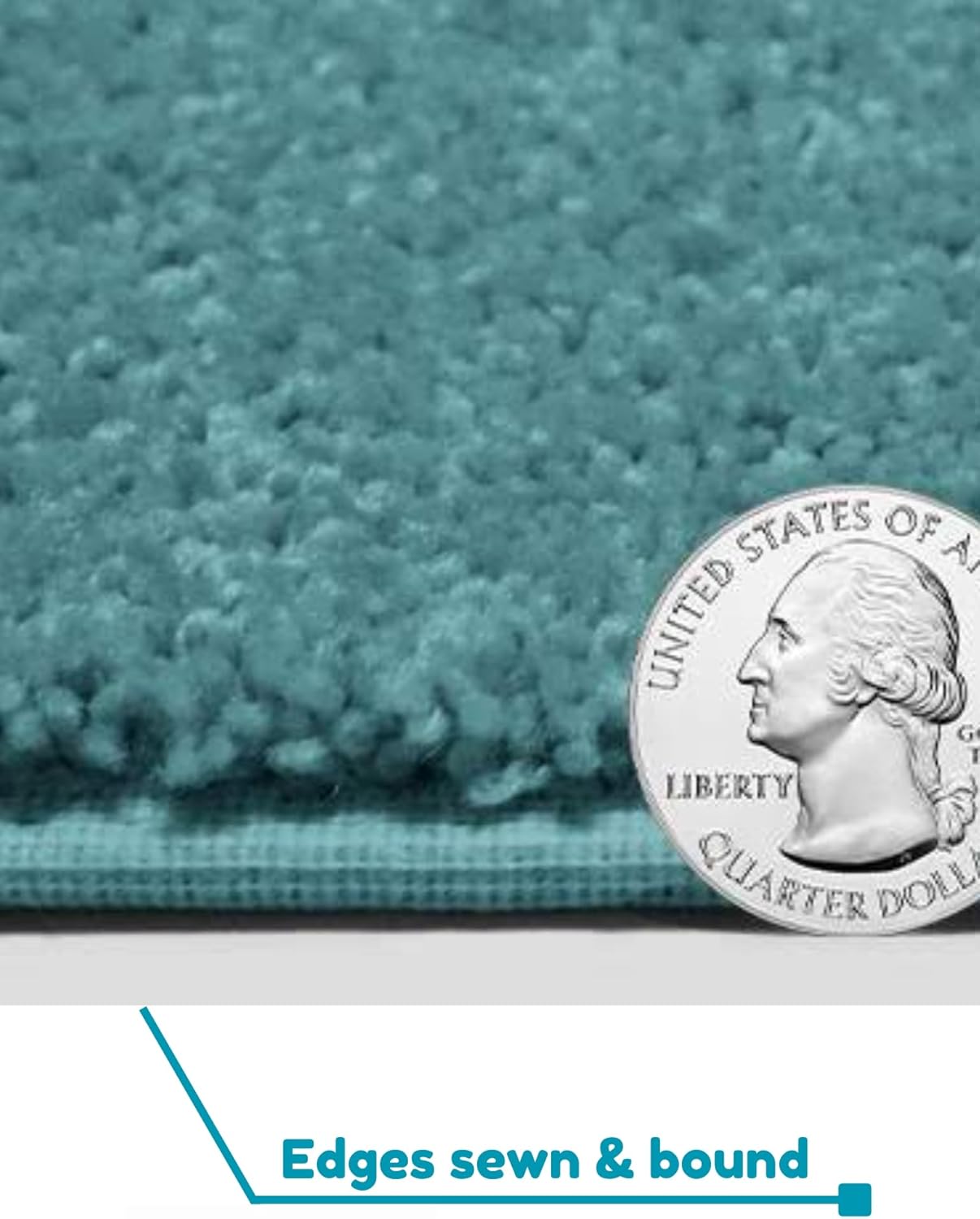 KOECKRITZ Soft and Colorful Kids Classroom Area Rugs (Passes Flammability Pill Test) Many Sizes and Bright Colors to Select from (4' x 6', Surf)