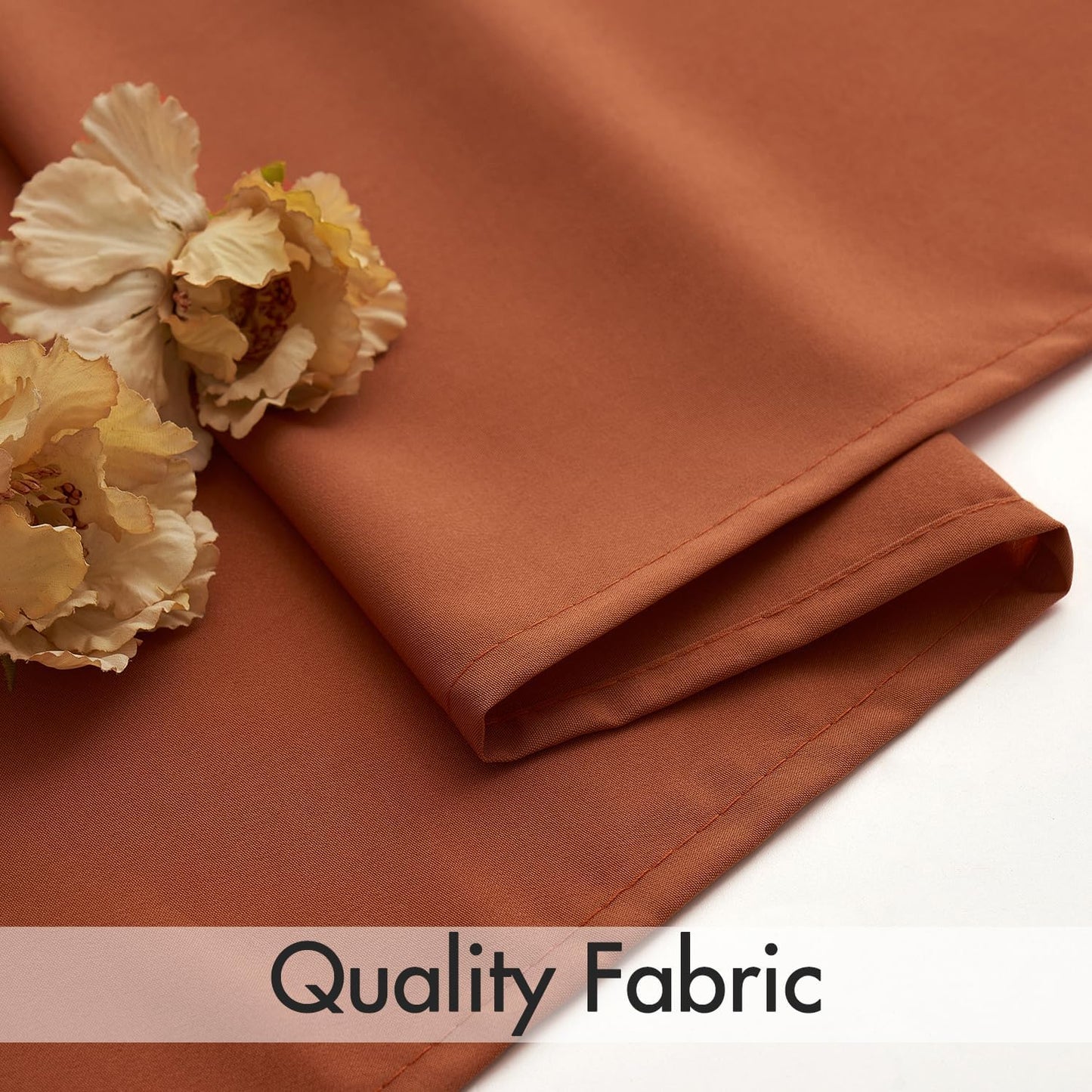 MIULEE Terracotta Privacy Sheer Curtains That Let Light in 84 Inches Long Non-See-Through Semi Sheer Curtain Light Filtering Window Curtains Drapes for Living Room Bedroom 2 Panels Set 42 X 84