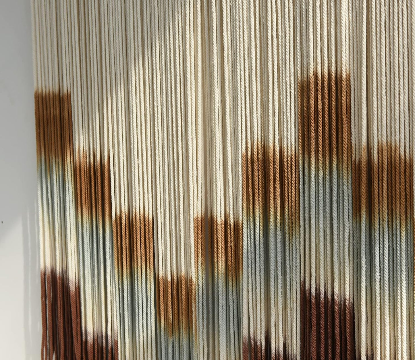 Flber Macrame Wall Hanging Tie-Dye Geometric Decor Large Scale Wall Art Statement Bohemian Yarn Tapestry Home Wall Decor 59''W*35''L