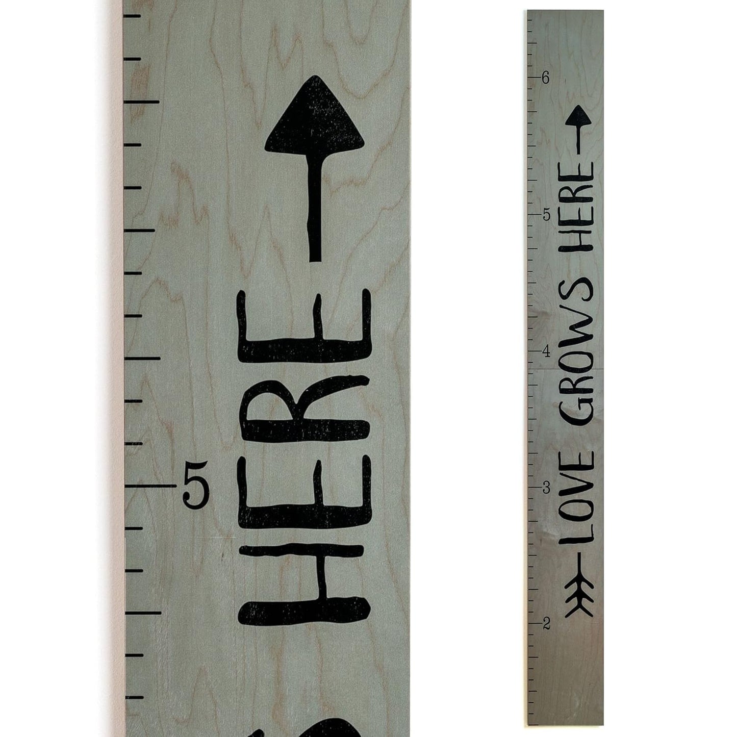Wooden Growth Chart – Kids Height Chart, Wall Measurement for Kids, Height Chart for Wall, Growth Ruler for Children – Tribal Gray (63"x6.7")