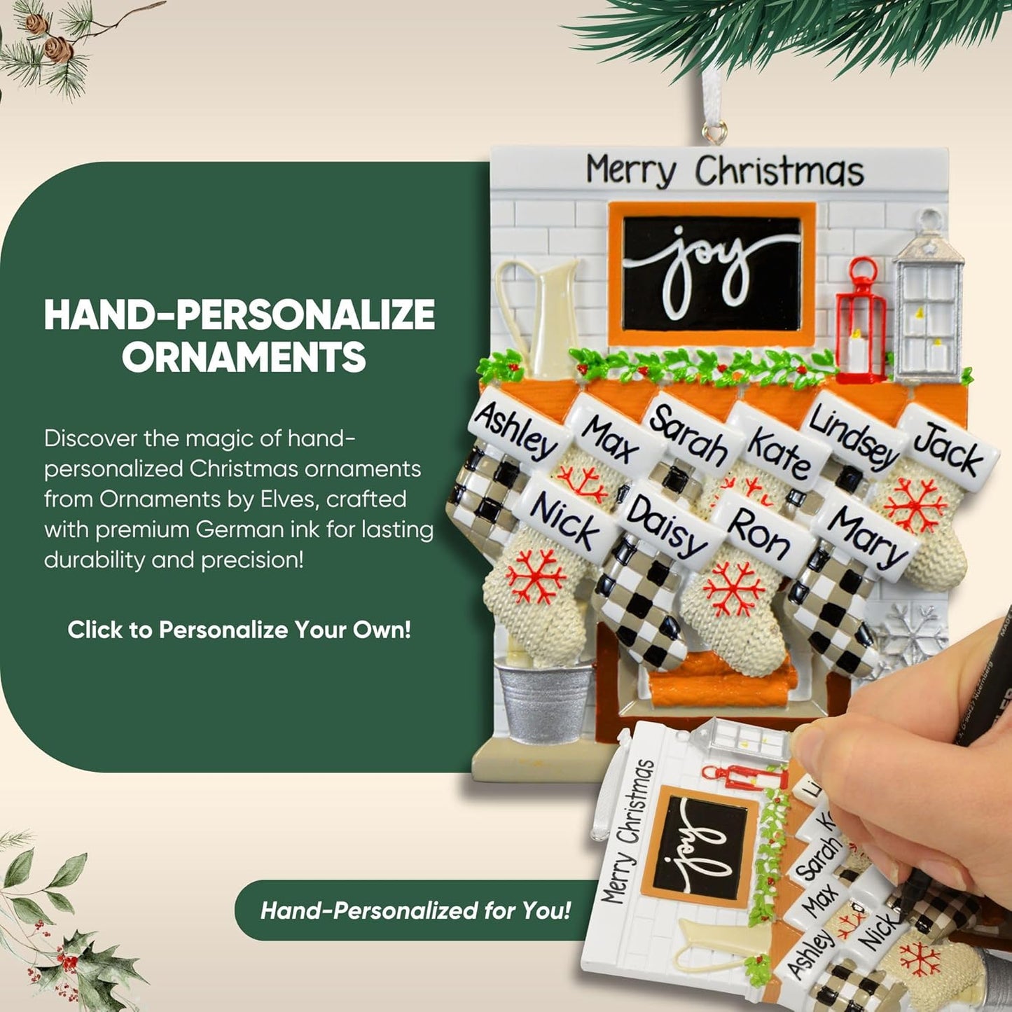 Ornaments by Elves Personalized Grand Piano Ornament for Christmas Tree 2024 - Brunette Music Boy Musical Instrument Decoration for Music Lovers