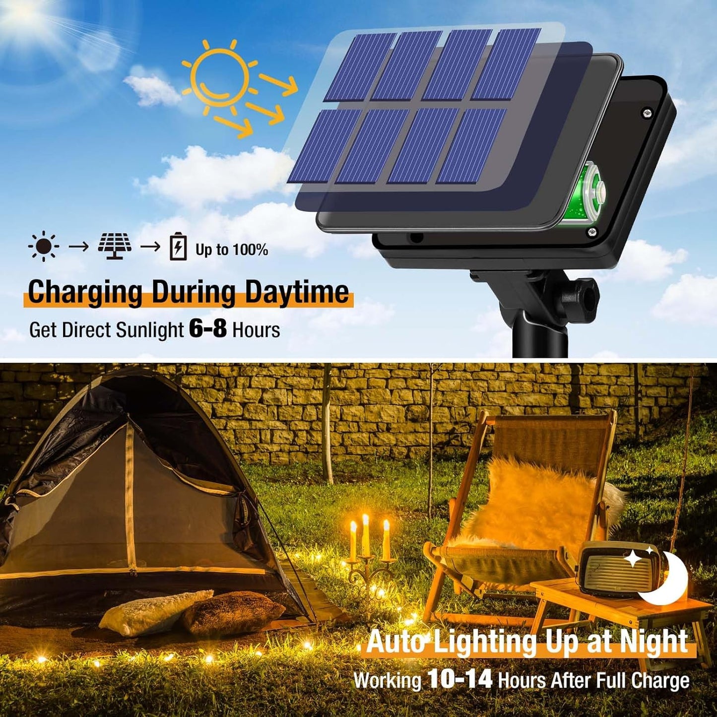 4 Pack Solar String Lights Outdoor - 320LED 132FT Solar Fairy Lights Outside Waterproof 8 Modes, Copper Wire Solar Powered Twinkling Lights for Tree Garden Patio Christmas Wedding Party Decorations