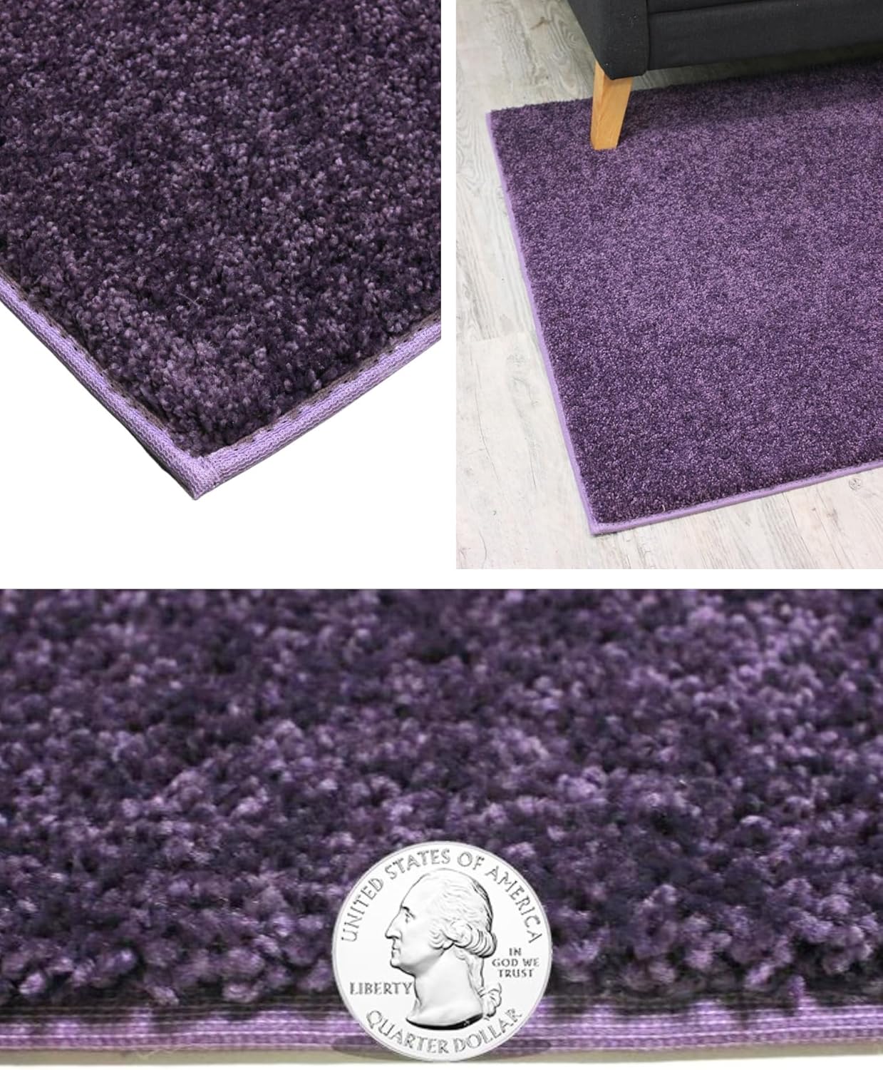 KOECKRITZ Soft and Colorful Kids Classroom Area Rugs (Passes Flammability Pill Test) Many Sizes and Bright Colors to Select from (7' x 9', Eggplant)
