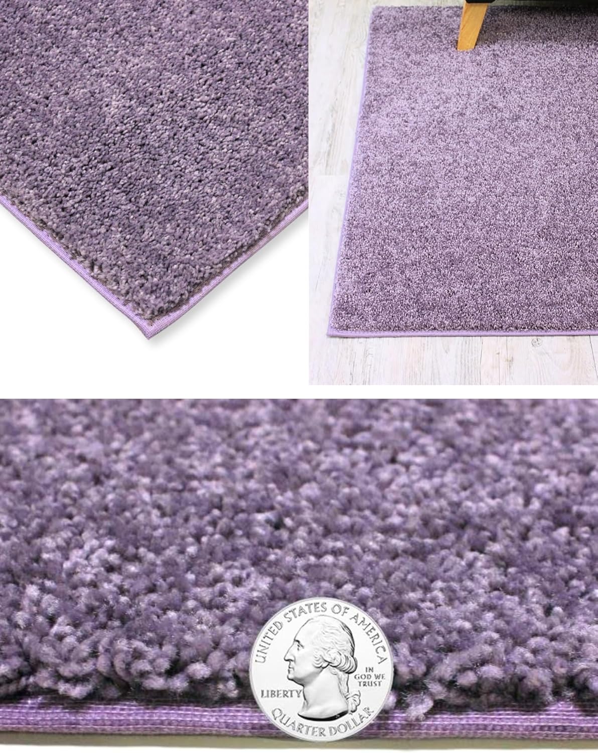 KOECKRITZ Soft and Colorful Kids Classroom Area Rugs (Passes Flammability Pill Test) Many Sizes and Bright Colors to Select from (12' x 12', Lavender)