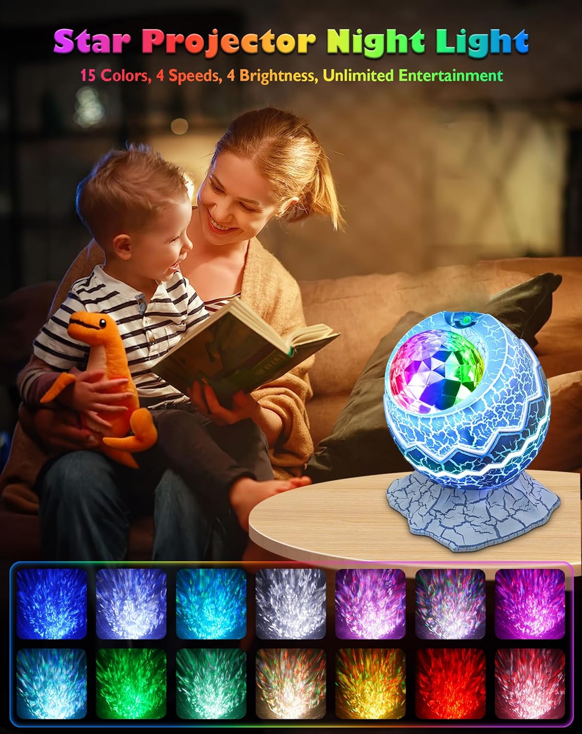 Rossetta Galaxy Projector, Star Projector Galaxy Light Projector for Bedroom, APP Control Projector Bluetooth Speaker and White Noise, Night Light for Kids Adults Home Theater, Ceiling, Room Decor