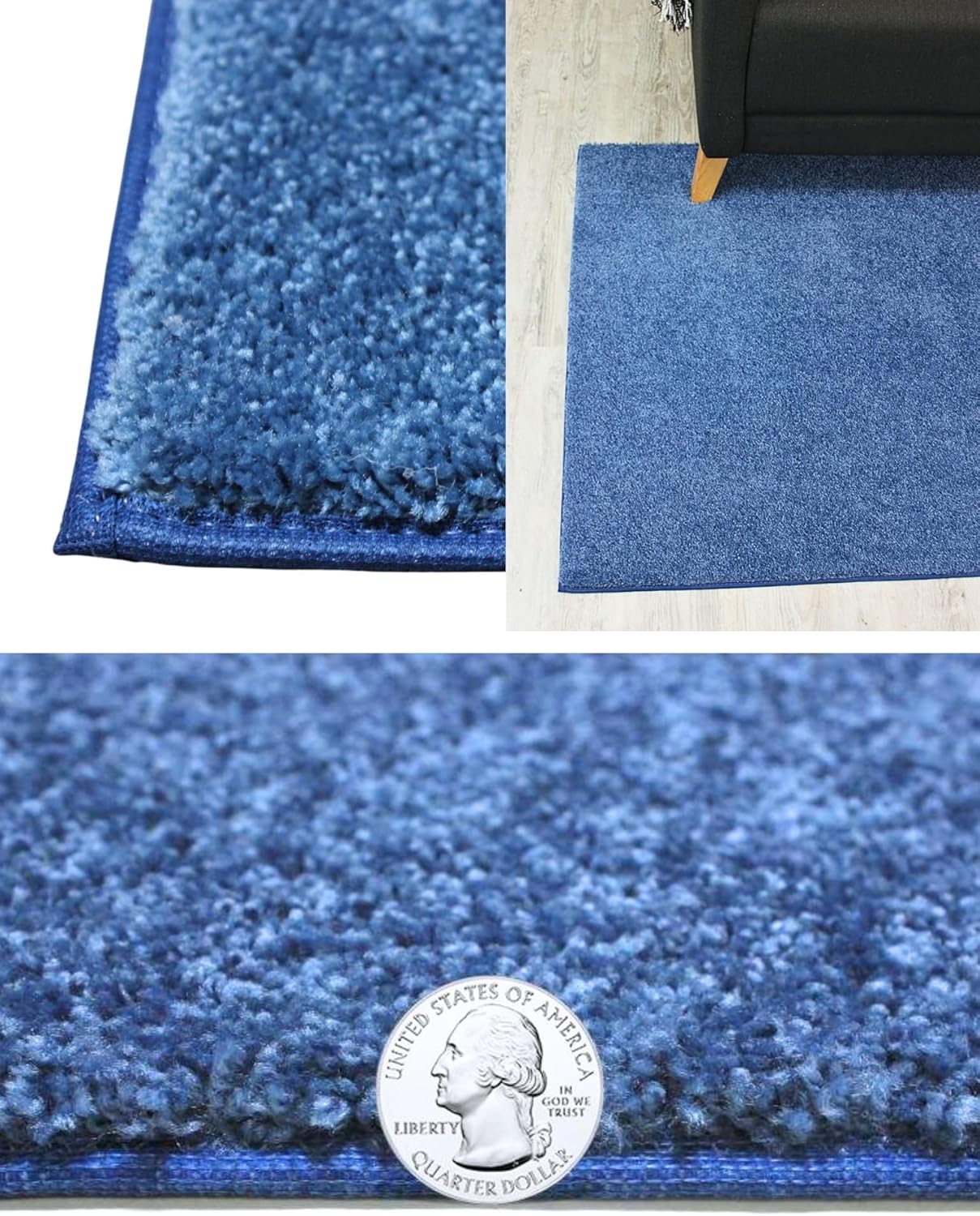 KOECKRITZ Soft and Colorful Kids Classroom Area Rugs (Passes Flammability Pill Test) Many Sizes and Bright Colors to Select from (4' x 4', Royal)