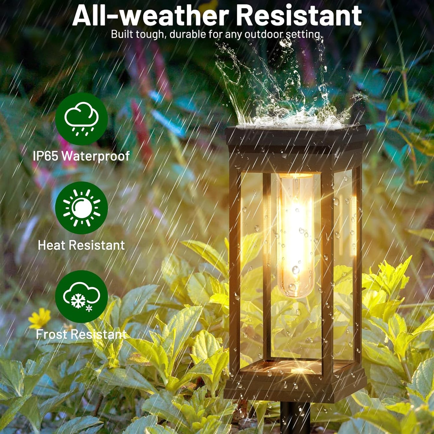 BesLowe 【Upgraded】 Solar Pathway Lights Outdoor, 12-Pack Large LED Solar Light Outdoor Waterproof, Super Bright Outside Lights for Yard, Sun-Powered Landscape Lighting for Garden Walkway, Warm White