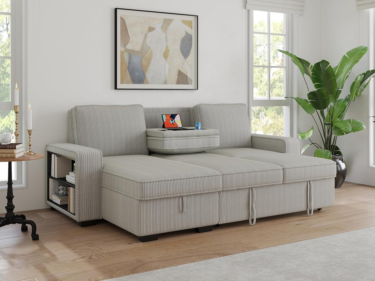 91-inch Reversible Sectional Sleeper