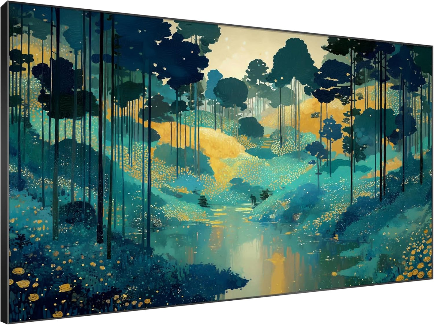SIGNWIN 46"x72" Extra Large Framed Wall Art Whimsical Fantasy Forest, Vibrant Nature Landscape for Home Living Room Bedroom Decor (Frame Assembly Required)