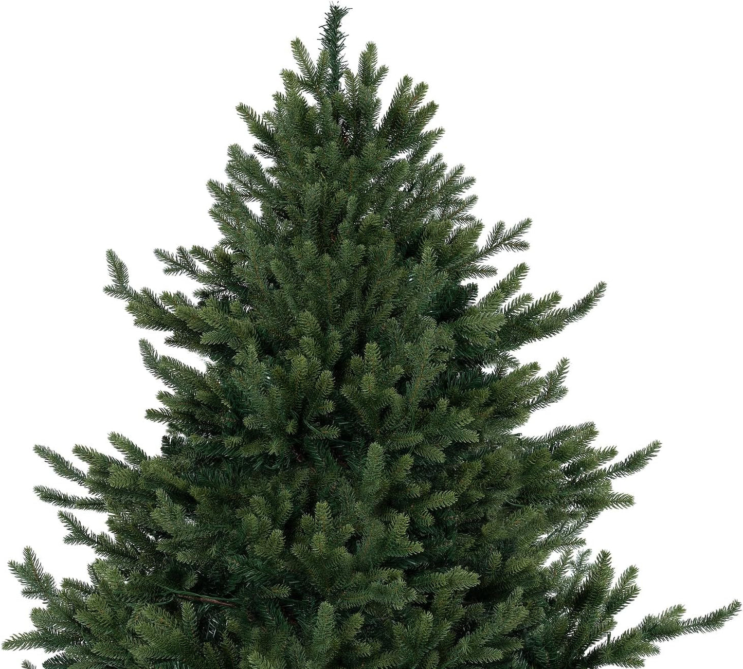 Naomi Home 6.5ft Traditional Christmas Tree with Lights Realistic Classic Christmas Tree Prelit with 3156 Branch Tips 450 Warm Lights and Metal Stand Aritificial