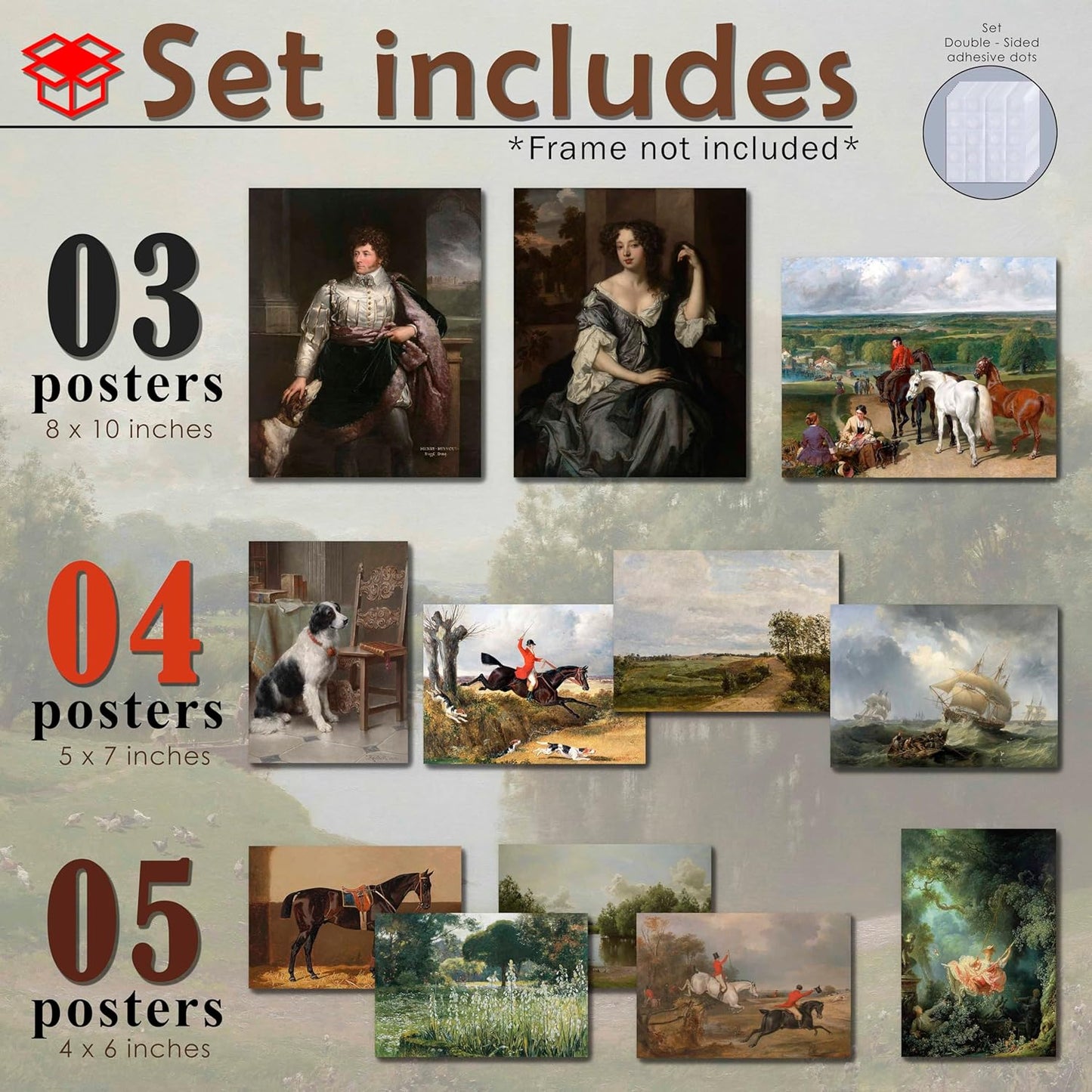 LANCHI95 12 PCS Vintage Victorian Wall Decor, Classic Maximalist Wall Decor, Coquette Vintage Art Prints, Victorian Wall Art, Vintage Paintings Pictures Moody Maximalist Decor (UNFRAMED)